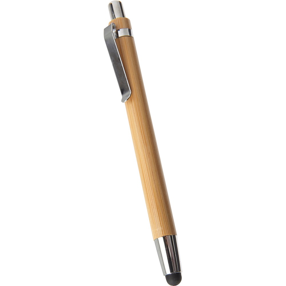 Bambus-Kugelschreiber, Touchscreen-Stift in Braun, Ansicht 3