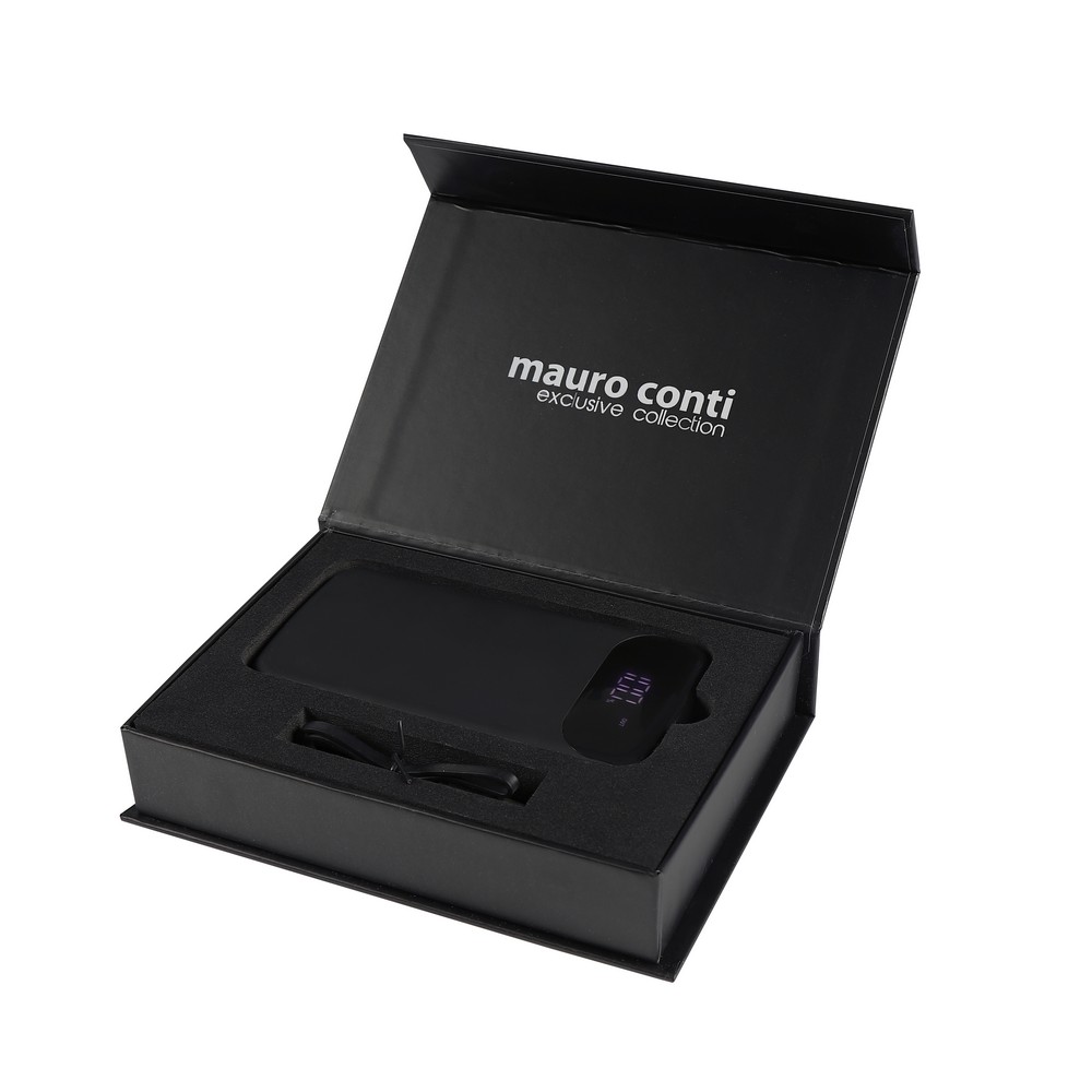 Mauro Conti Powerbank 8000 mAh, Wireless Ladegerät 5W | Eric in Schwarz, Ansicht 7