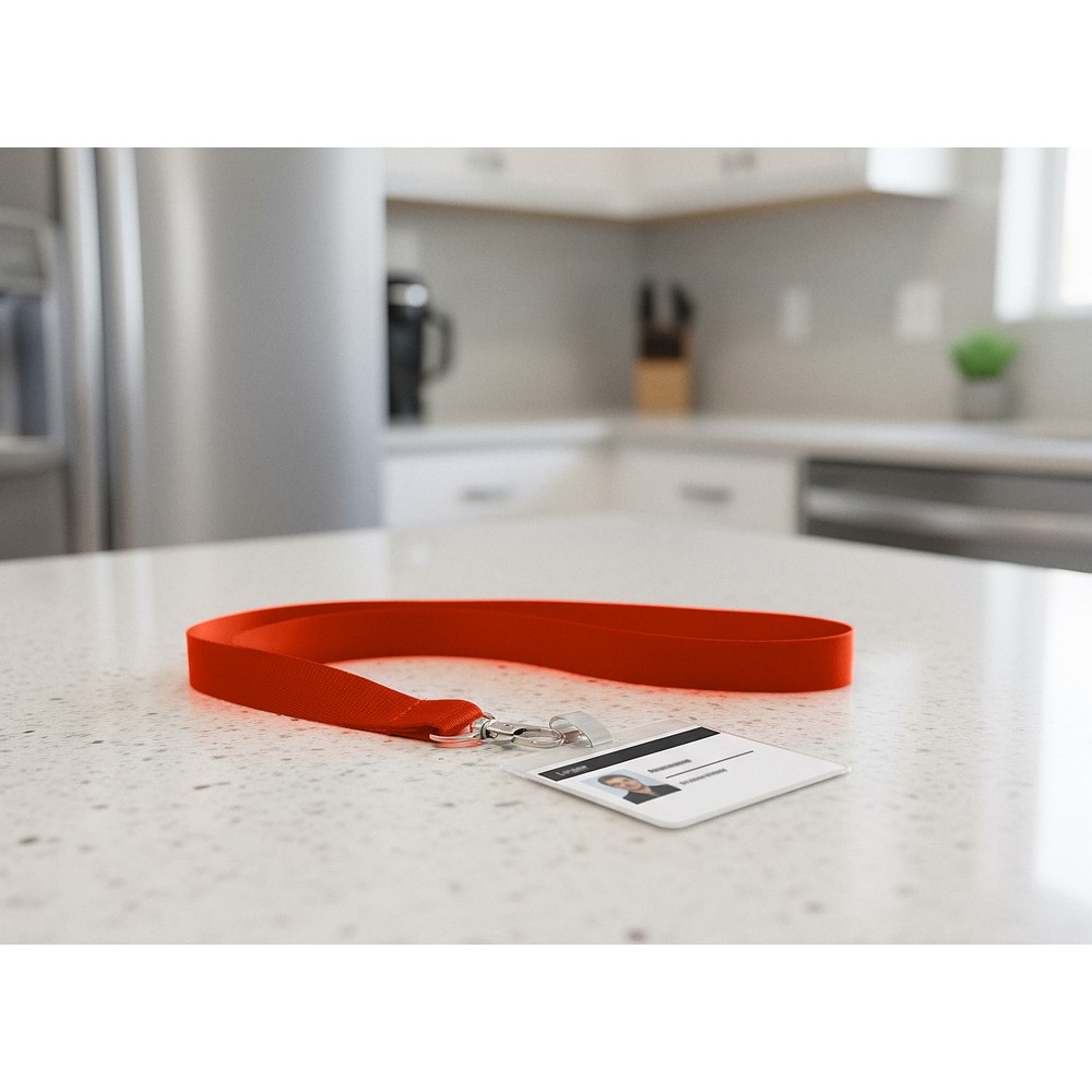 Lanyard mit Karabinerhaken | Hulda in Rot, Ansicht 2