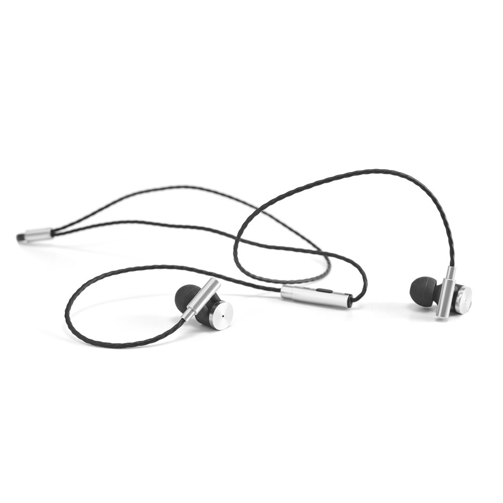 In-Ear Kopfhörer aus Metall und ABS mit Mikrofon | Vibration – Silber