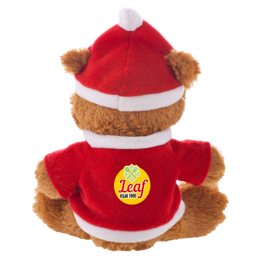 Teddybär mit Weihnachtsmann-Kleidung | Santi in Braun, Ansicht 10