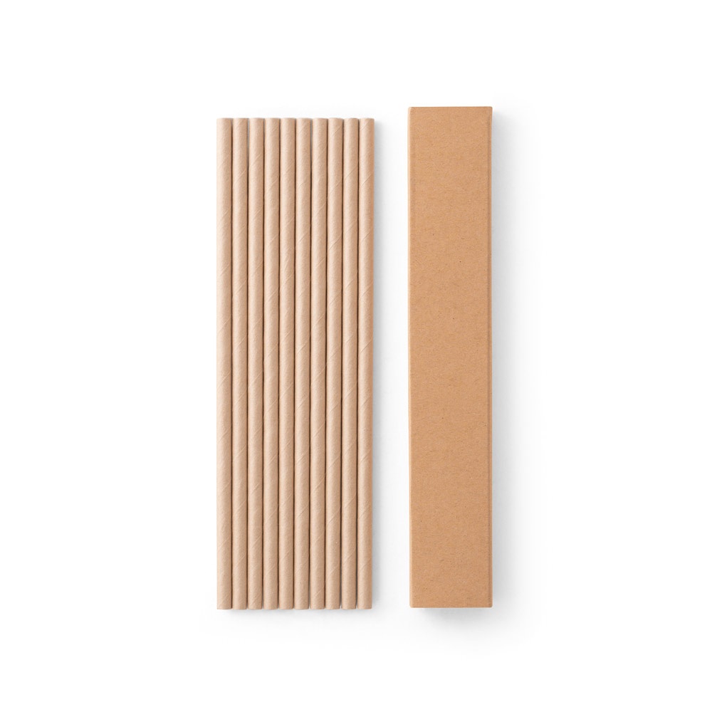 Strohhalm-Set aus Kraftpapier | Lamone – Natur
