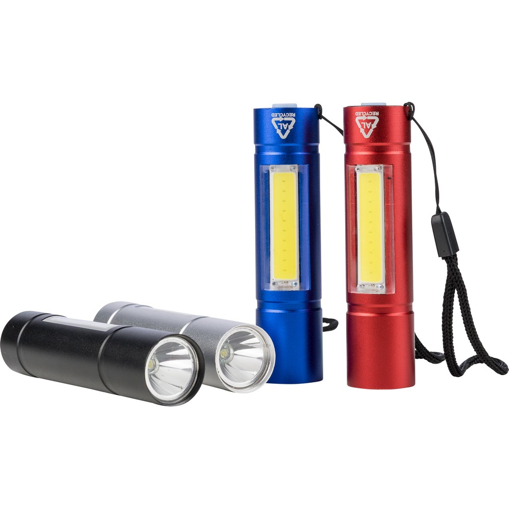 COB-Taschenlampe in Silber, Ansicht 2