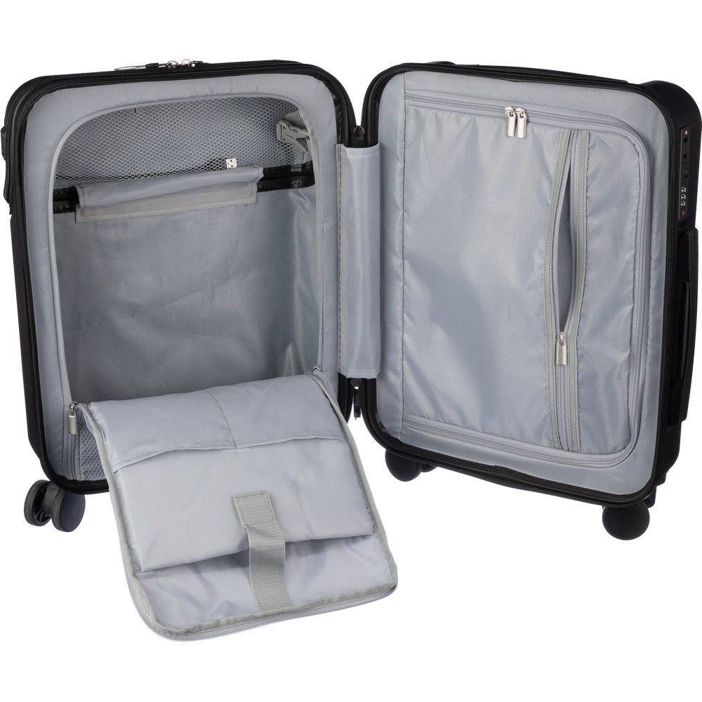 Reisekoffer, Trolley-Tasche, in Schwarz, Ansicht 7