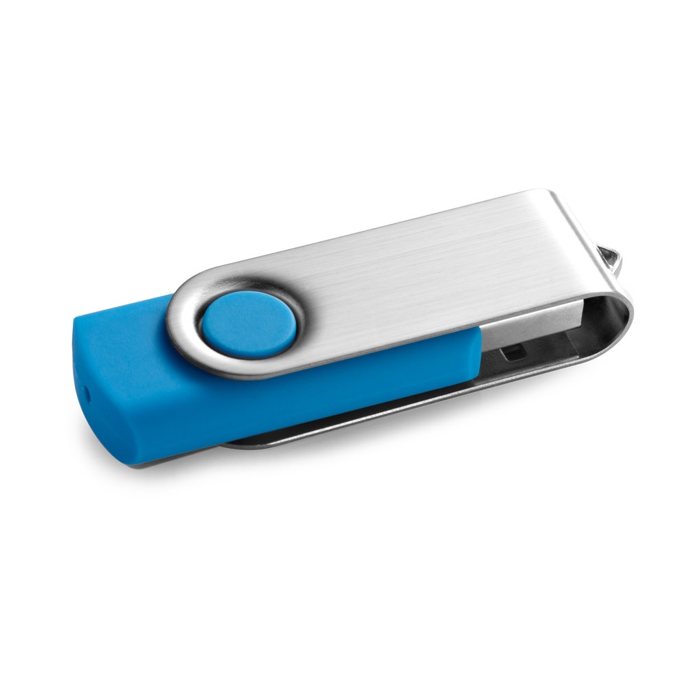 USB-Stick mit Metallclip 16 GB | Claudius 16GB – Hellblau
