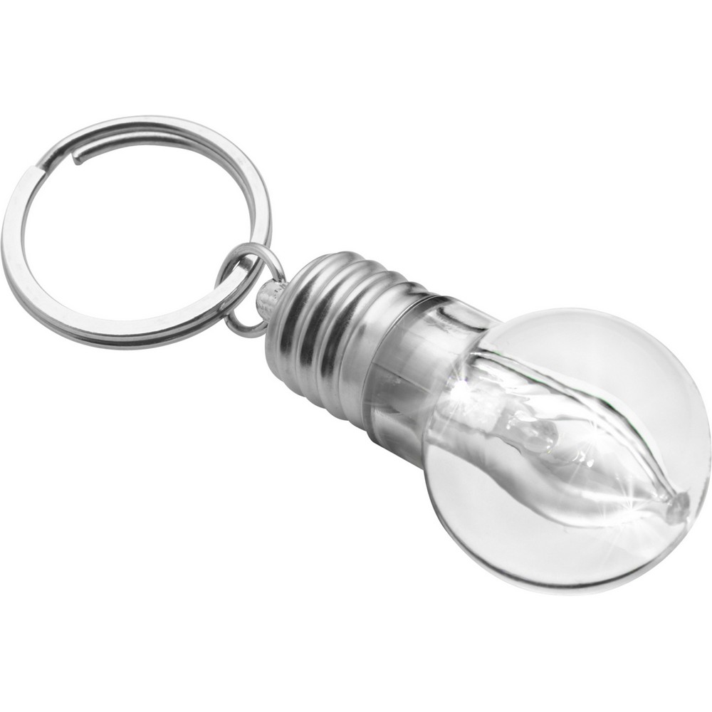 Schlüsselanhänger "Glühbirne" in Silber