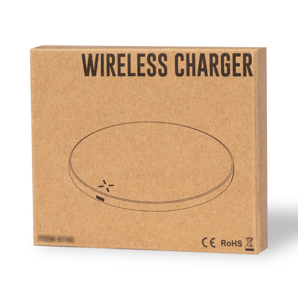 Wireless Ladegerät 10W aus Weizenstroh in Neutral, Ansicht 7