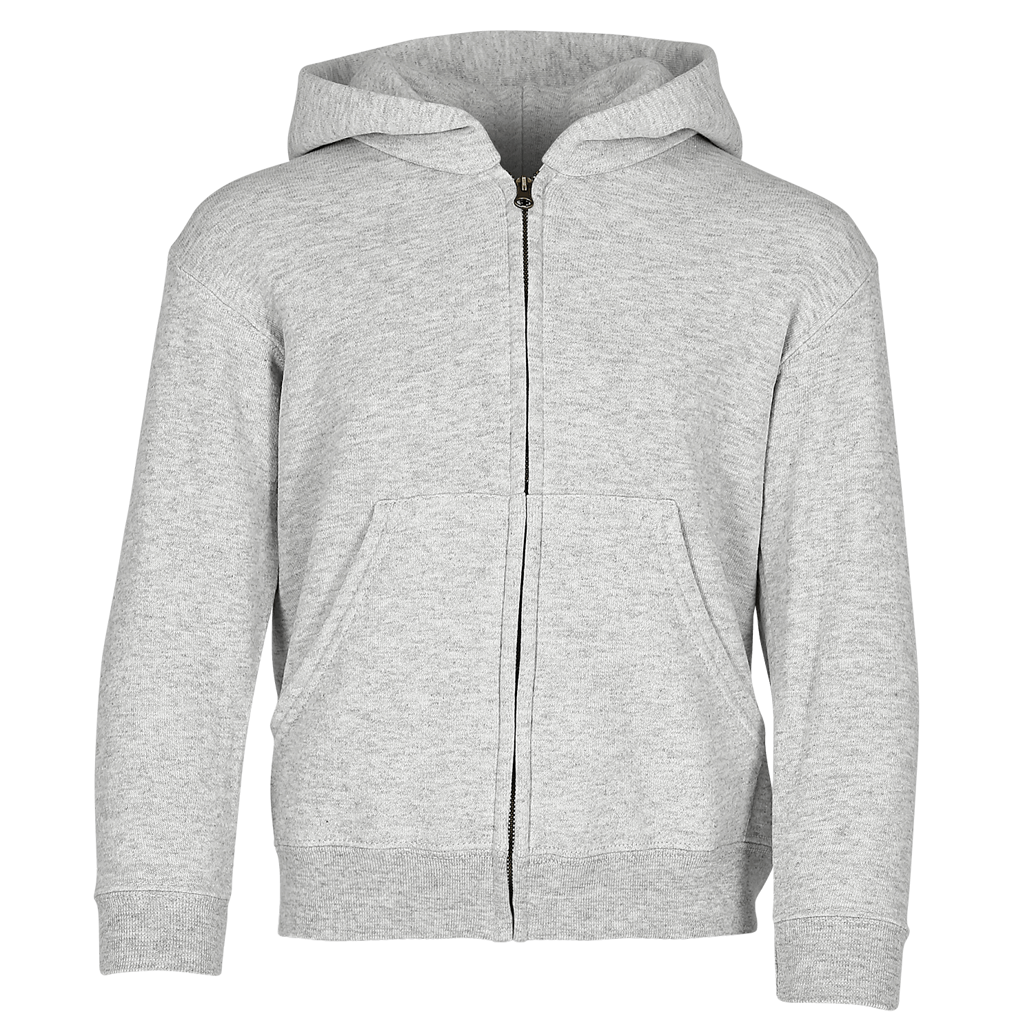 Fruit of the Loom Kinder Classic Hooded Sweat Jacket in Graumeliert