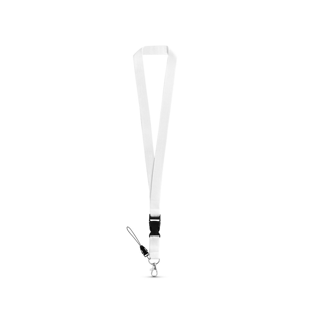 Lanyard aus Polyester | Anquetil – Weiß