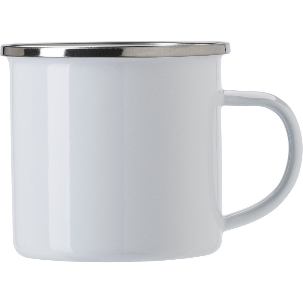 Emaillierter Becher 350 ml in Weiß, Ansicht 3