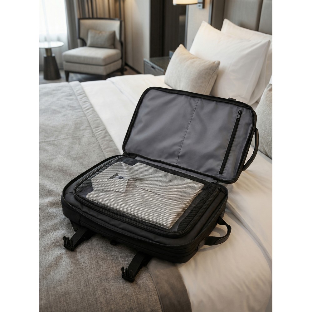 Expandierbarer Rucksack Exclusive Collection | Aicha in Schwarz, Ansicht 14