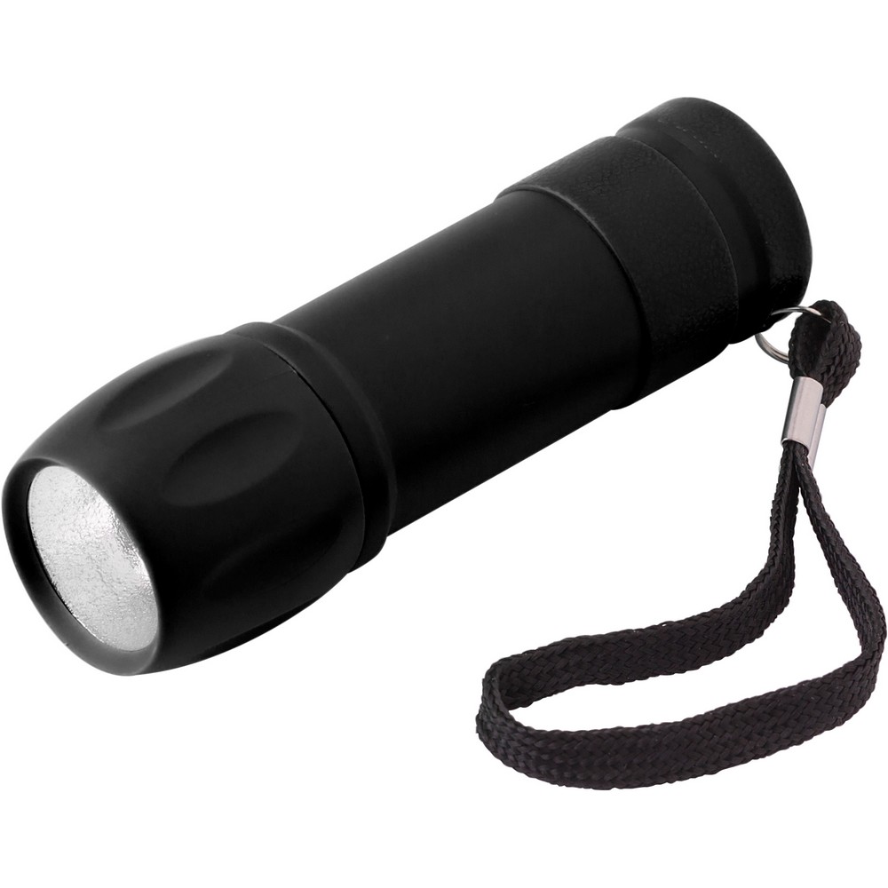 COB Taschenlampe in Schwarz