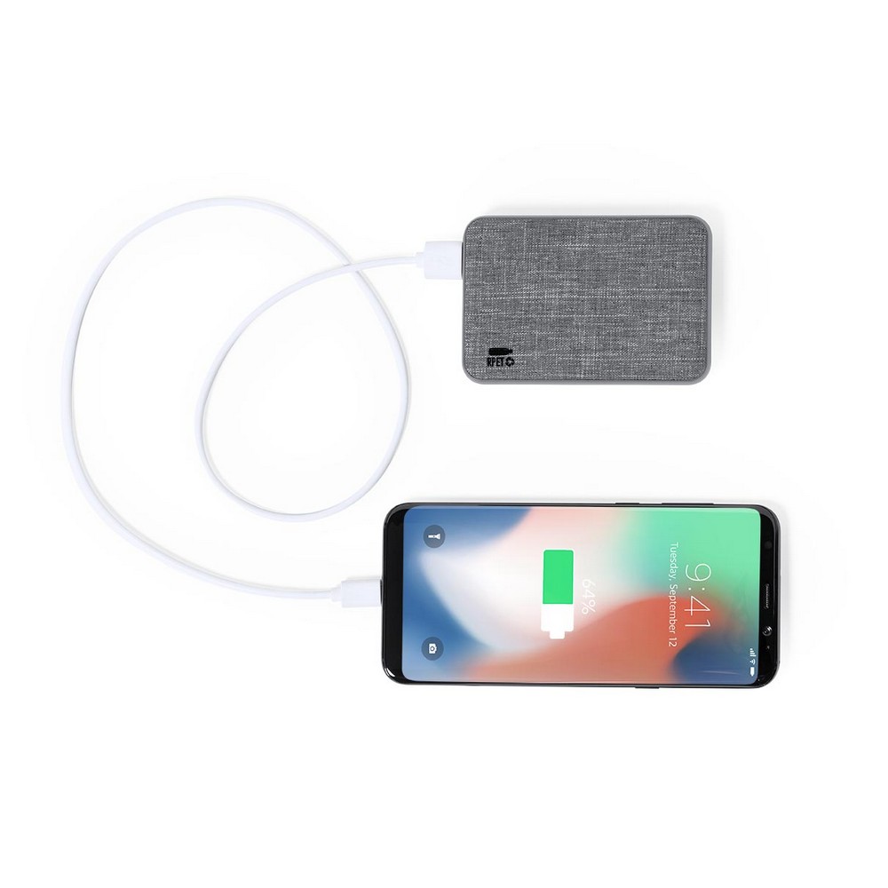 Powerbank 5000 mAh RPET in Graphit