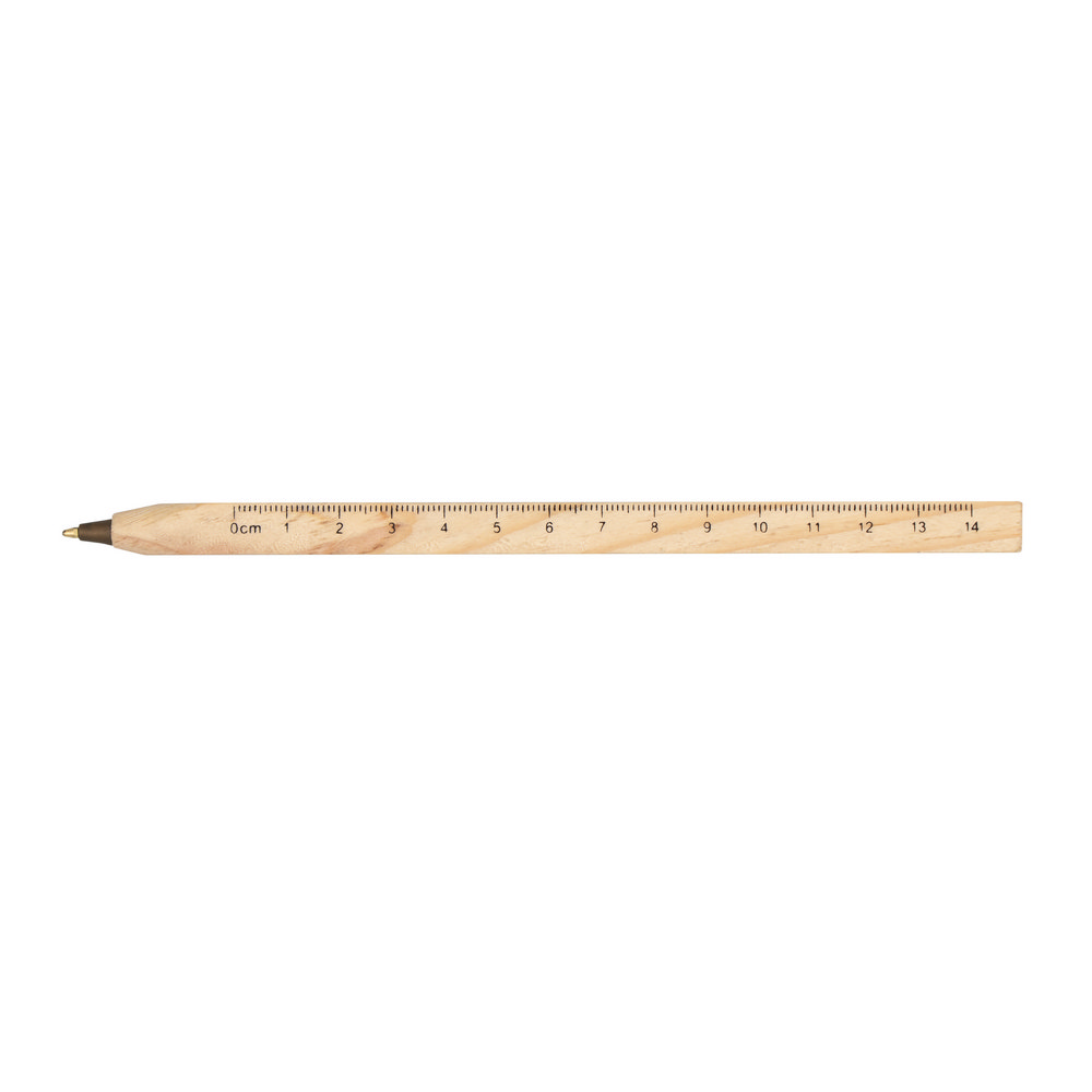 Kugelschreiber aus Holz mit quadratischem Schaftquerschnitt | Arisoa in Neutral, Ansicht 3