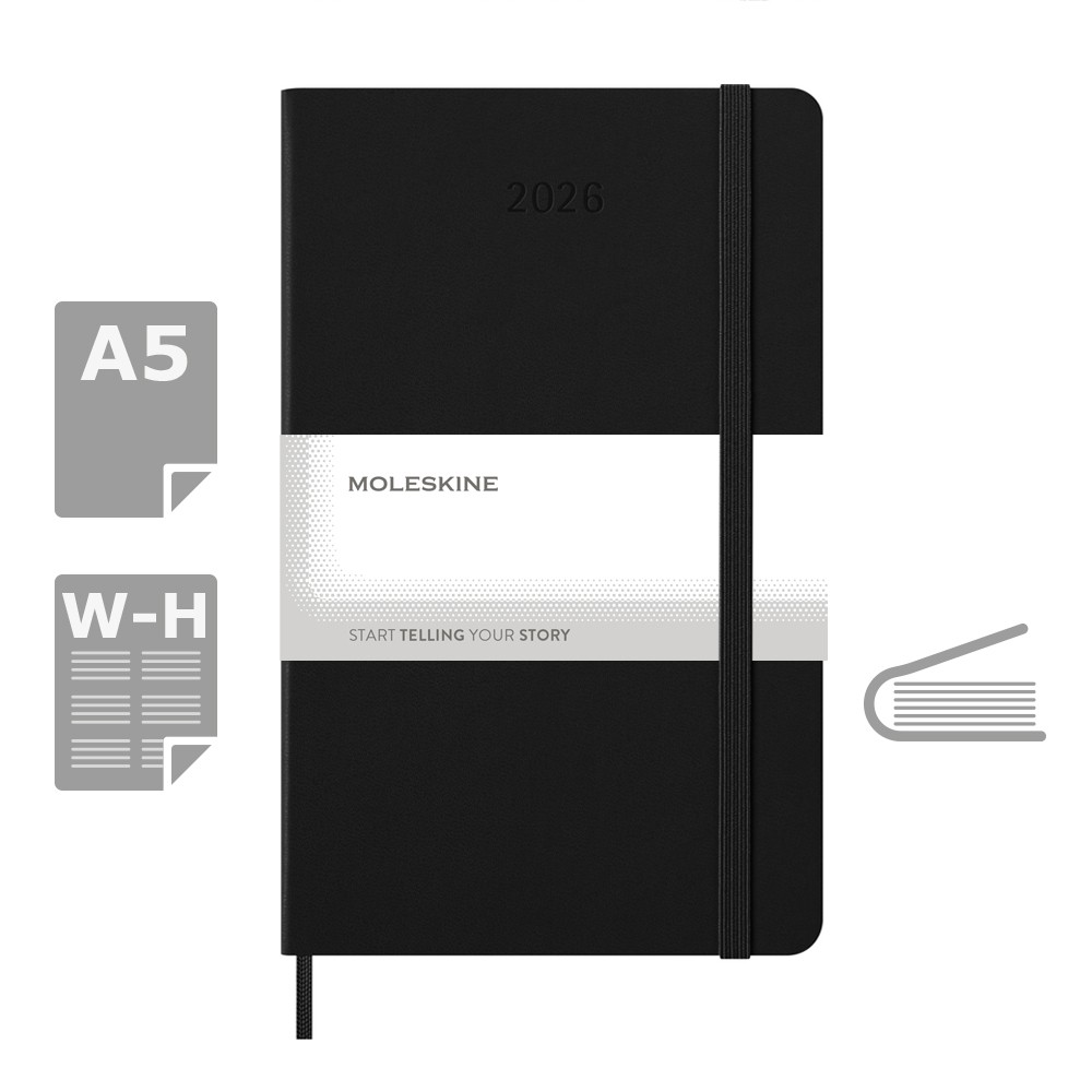 MOLESKINE Wochenkalender in Schwarz