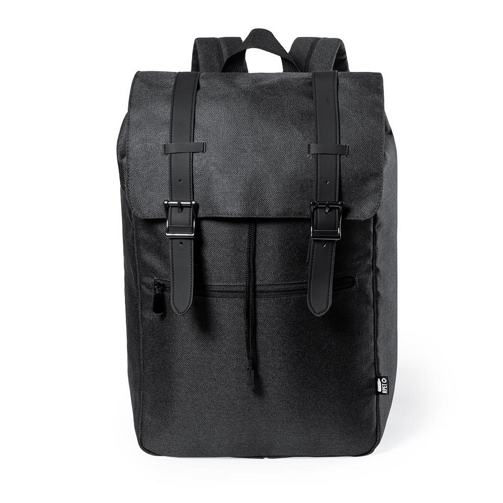 Laptop-Rucksack 15" aus RPET in Schwarz