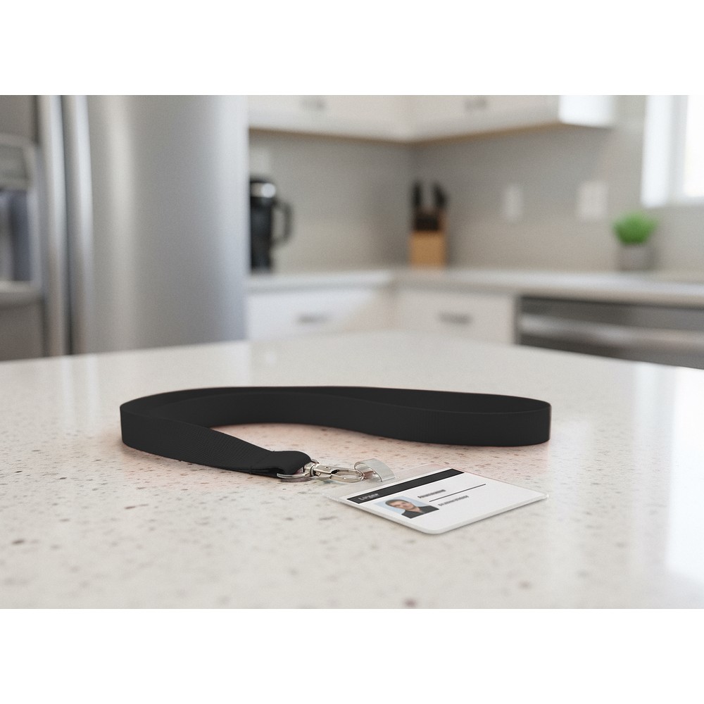 Lanyard mit Karabinerhaken | Hulda in Schwarz, Ansicht 2