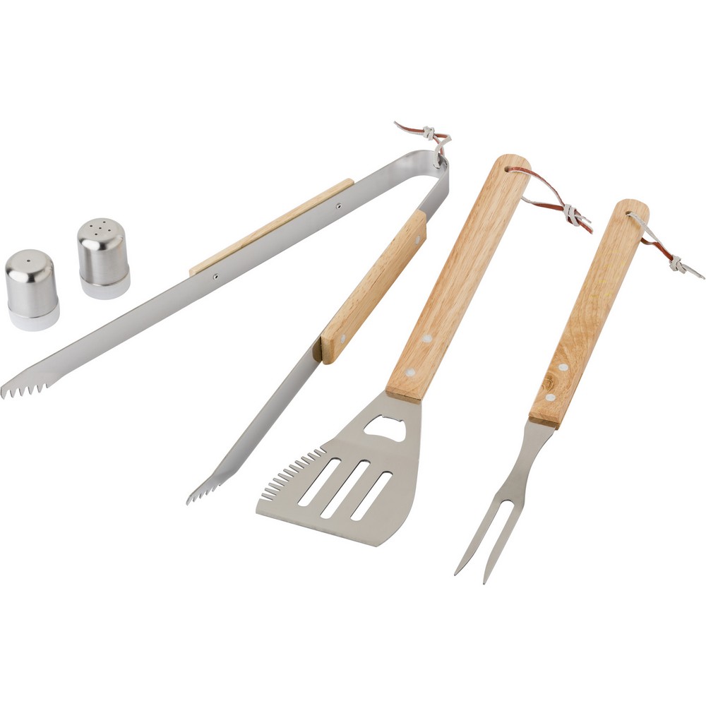 Grillschürze mit Grillset in Schwarz