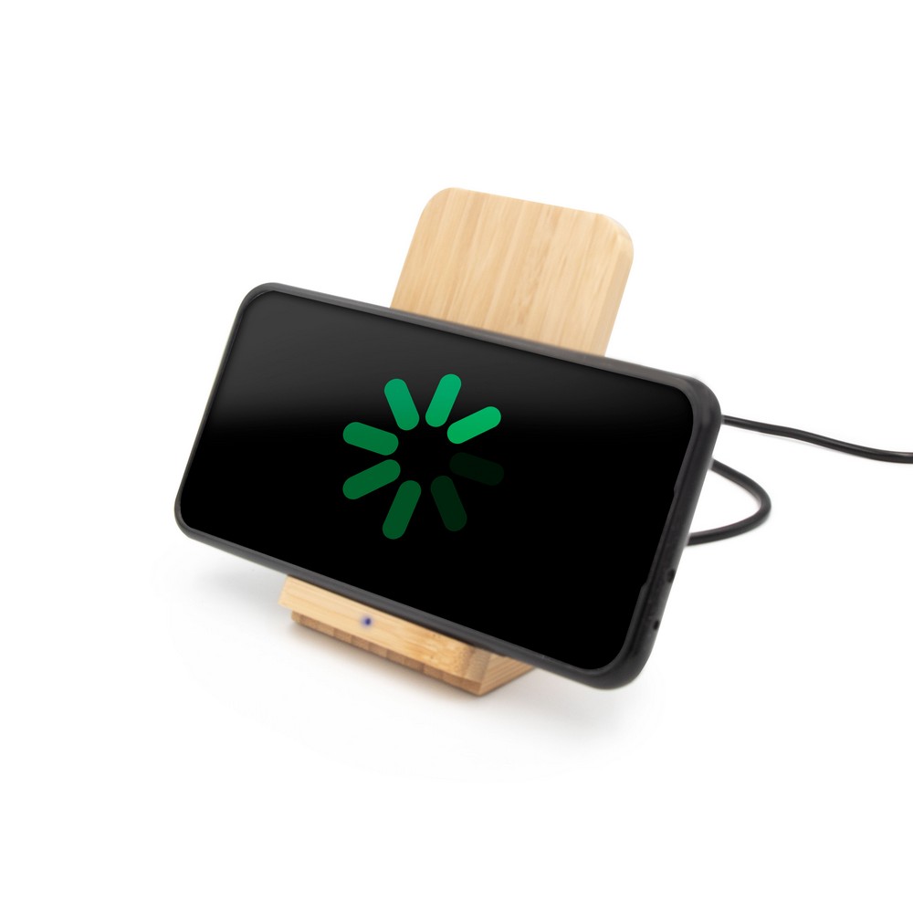 B'RIGHT Wireless Bambus-Ladegerät 10W, Telefonständer | Wilder in Holz, Ansicht 8