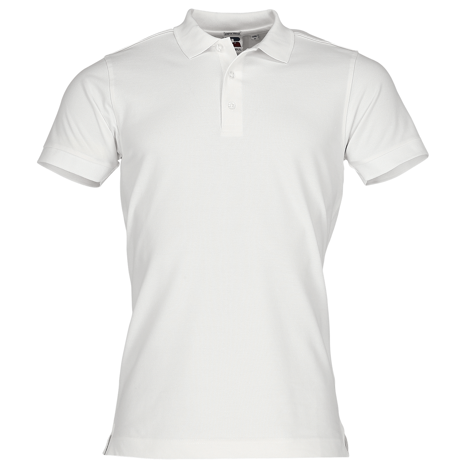 Russell Körperbetontes Stretch-Polo in Weiß