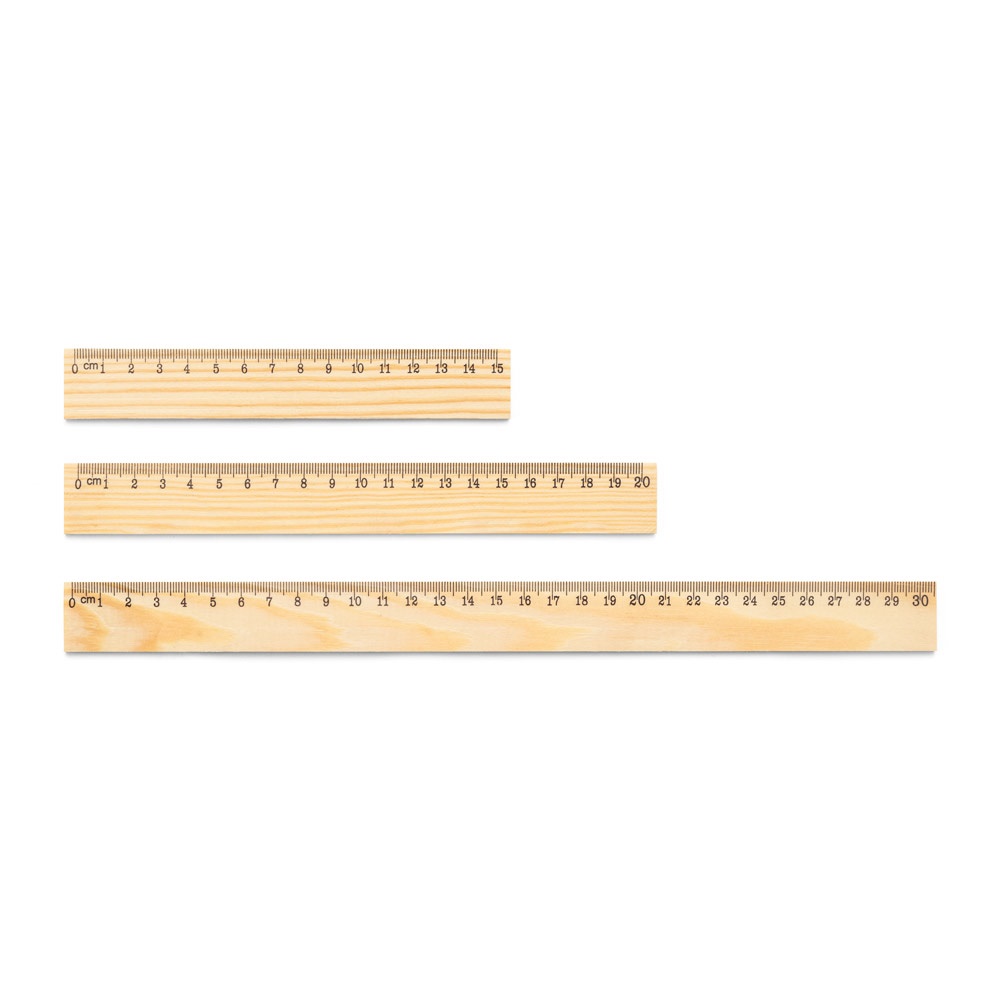 Lineal aus Kiefernholz mit 30 cm Skala | Wesley 30 – Naturhell, Ansicht 4