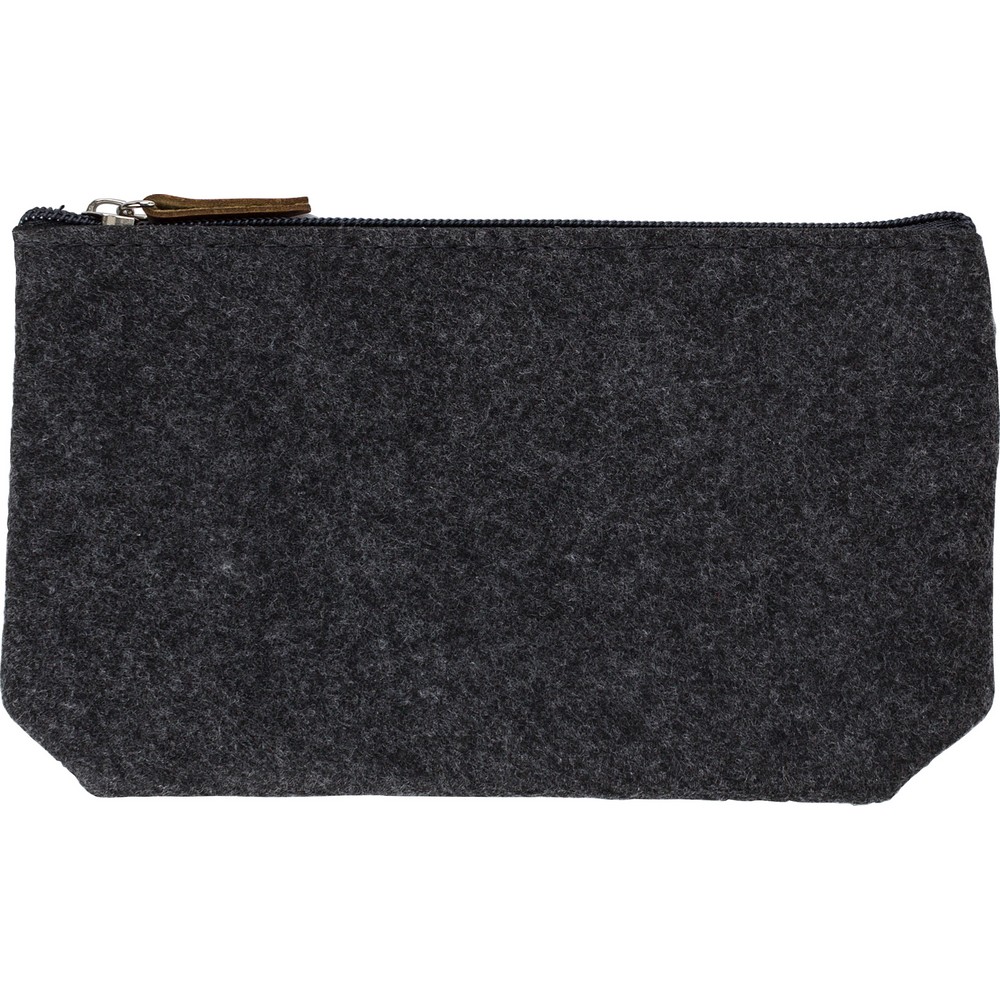 Kosmetiktasche aus Filz RPET in Graphit