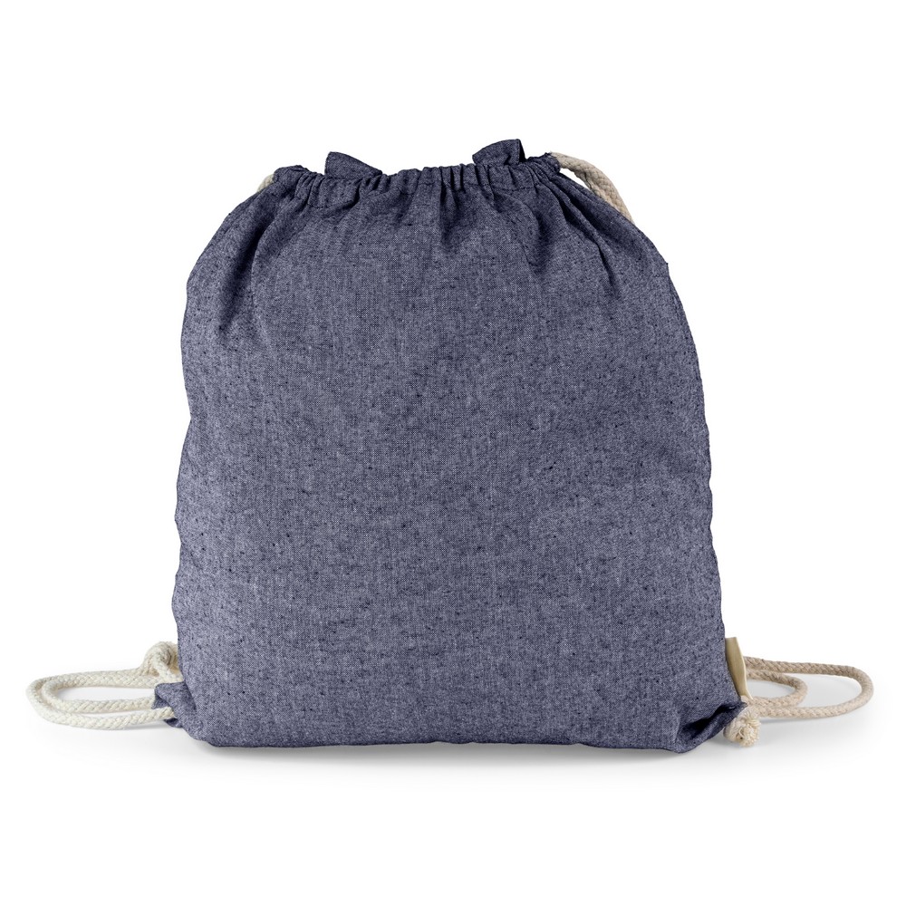 Baumwolltasche 2 in 1, Beutel mit Kordel, Einkaufstasche | Gondulfo in Blau, Ansicht 4