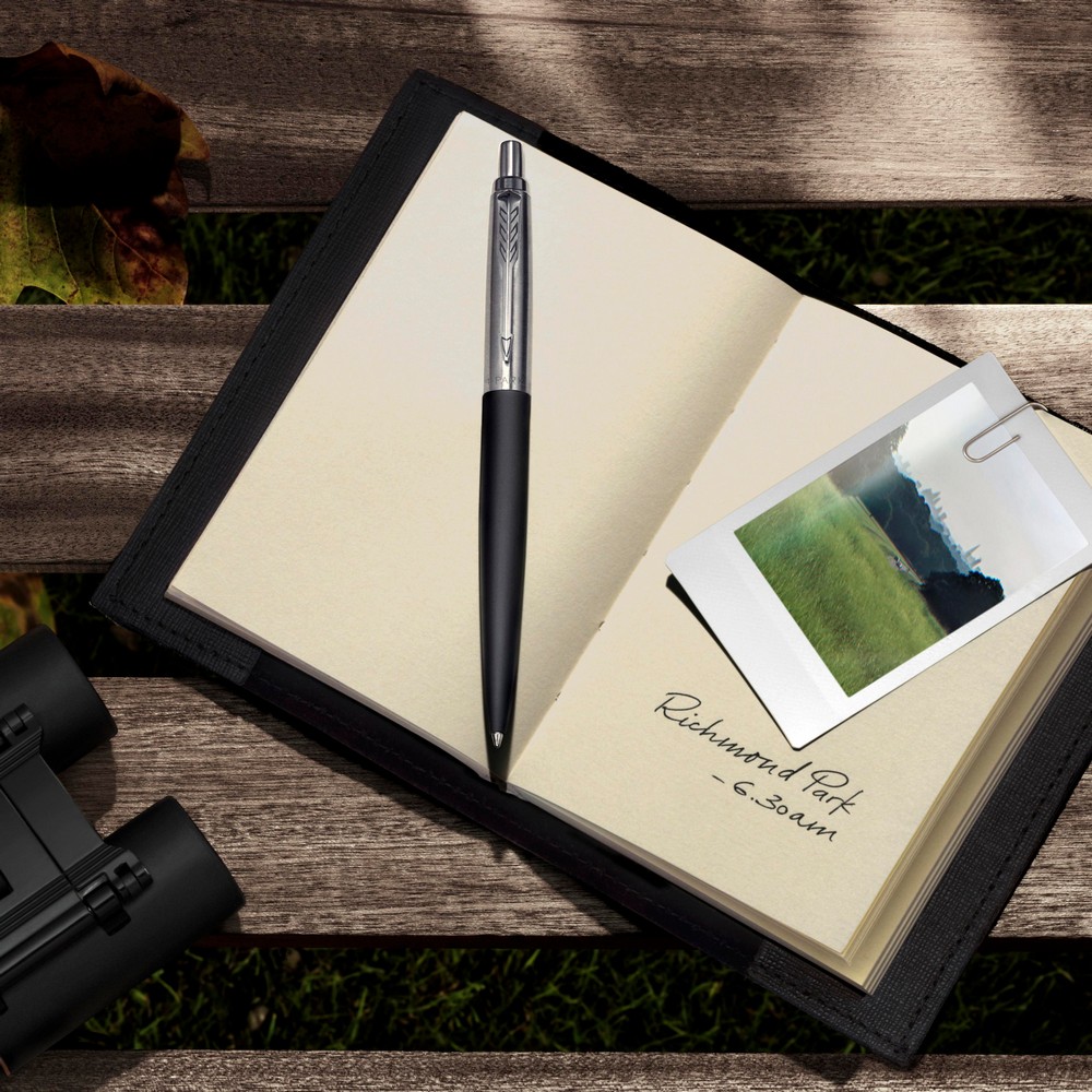 Kugelschreiber Parker Jotter XL in 4 Farben aus Edelstahl in schwarz, Ansicht 2