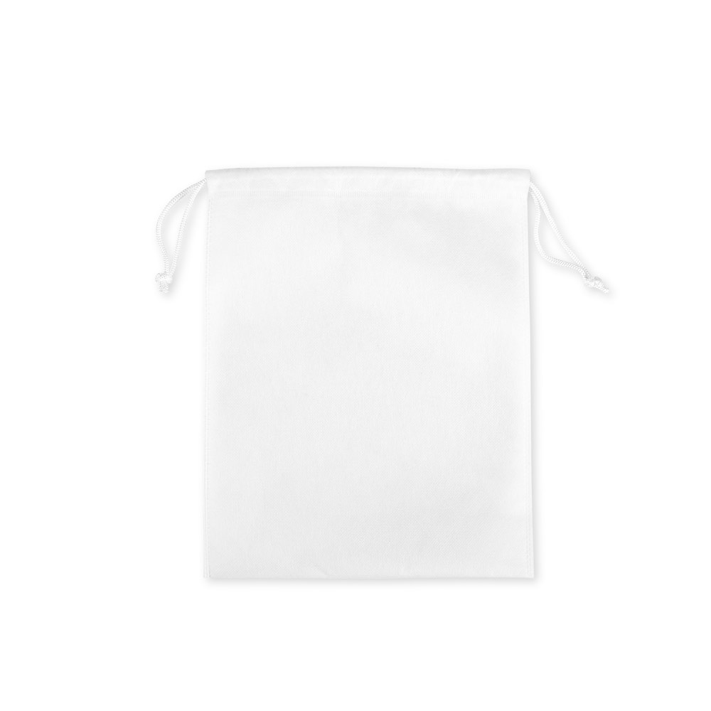 Mittelgroße Geschenktüte aus Vliesstoff (60 g/m²) | Gift Bag M – Weiß, Ansicht 2