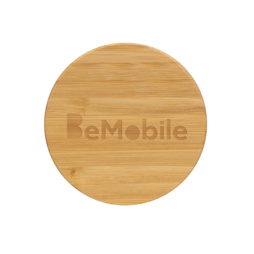 This beautiful tumbler with bamboo lid is made with GRS certified recycled PP. GRS certification ensures a completely certified supply chain of the recycled materials. The tumbler features a bamboo lid for on the go usage. Total recycled content: 52% base