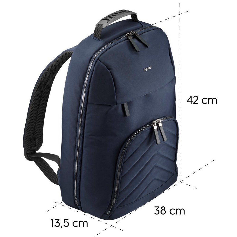 Laptop-Rucksack 16,2" Hama Lightweight Premium in Dunkelblau, Ansicht 3