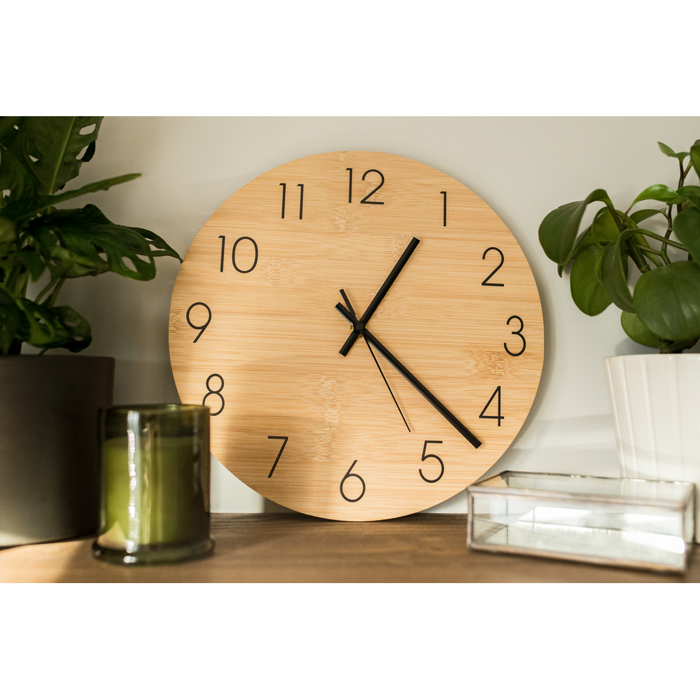 Wanduhr aus Bambus | Imani in Holz, Ansicht 5