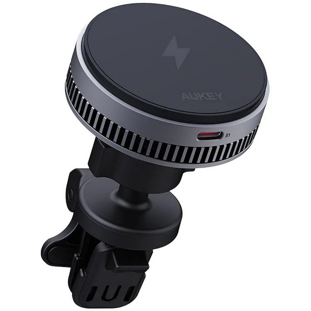 Kfz-Handyhalterung mit kabelloser 15W Ladefunktion, Aukey in Schwarz, Ansicht 3
