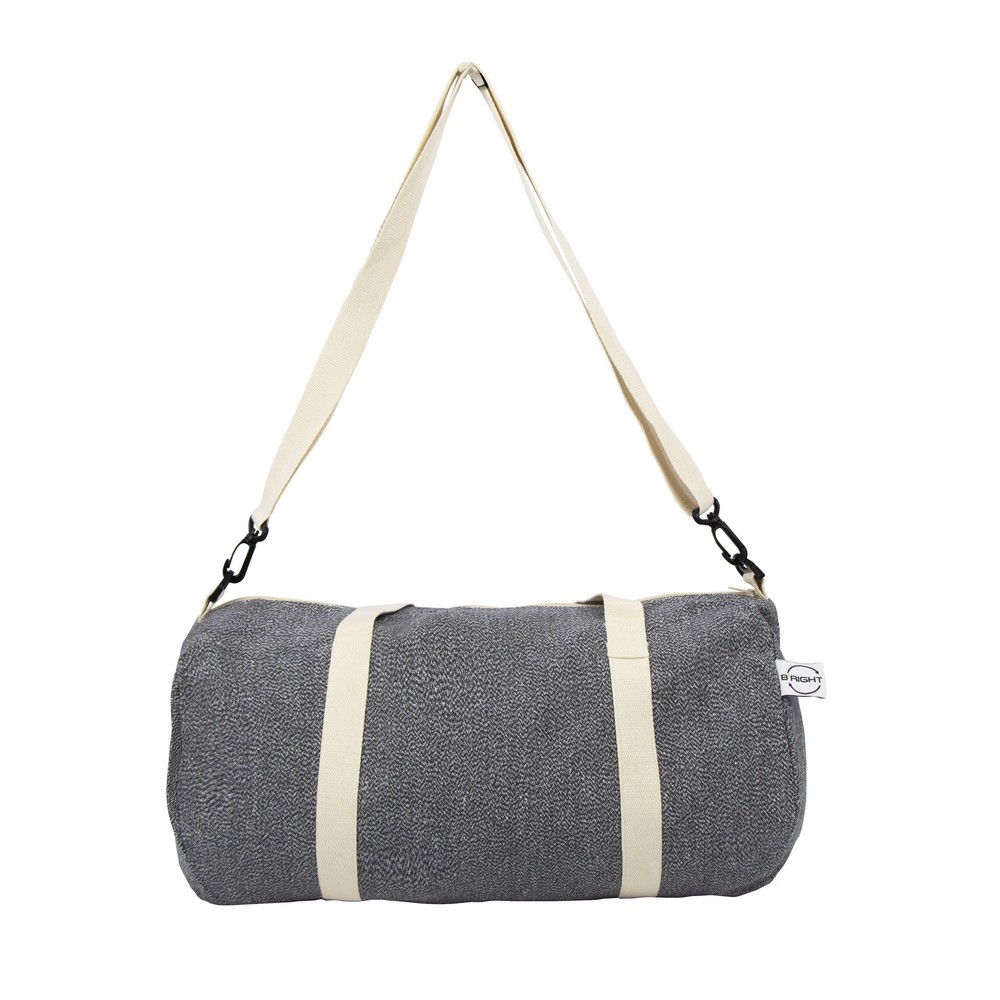 Sport- und Reisetasche B'RIGHT aus recycelter Baumwolle und recyceltem Polyester | Asha in Grau, Ansicht 4
