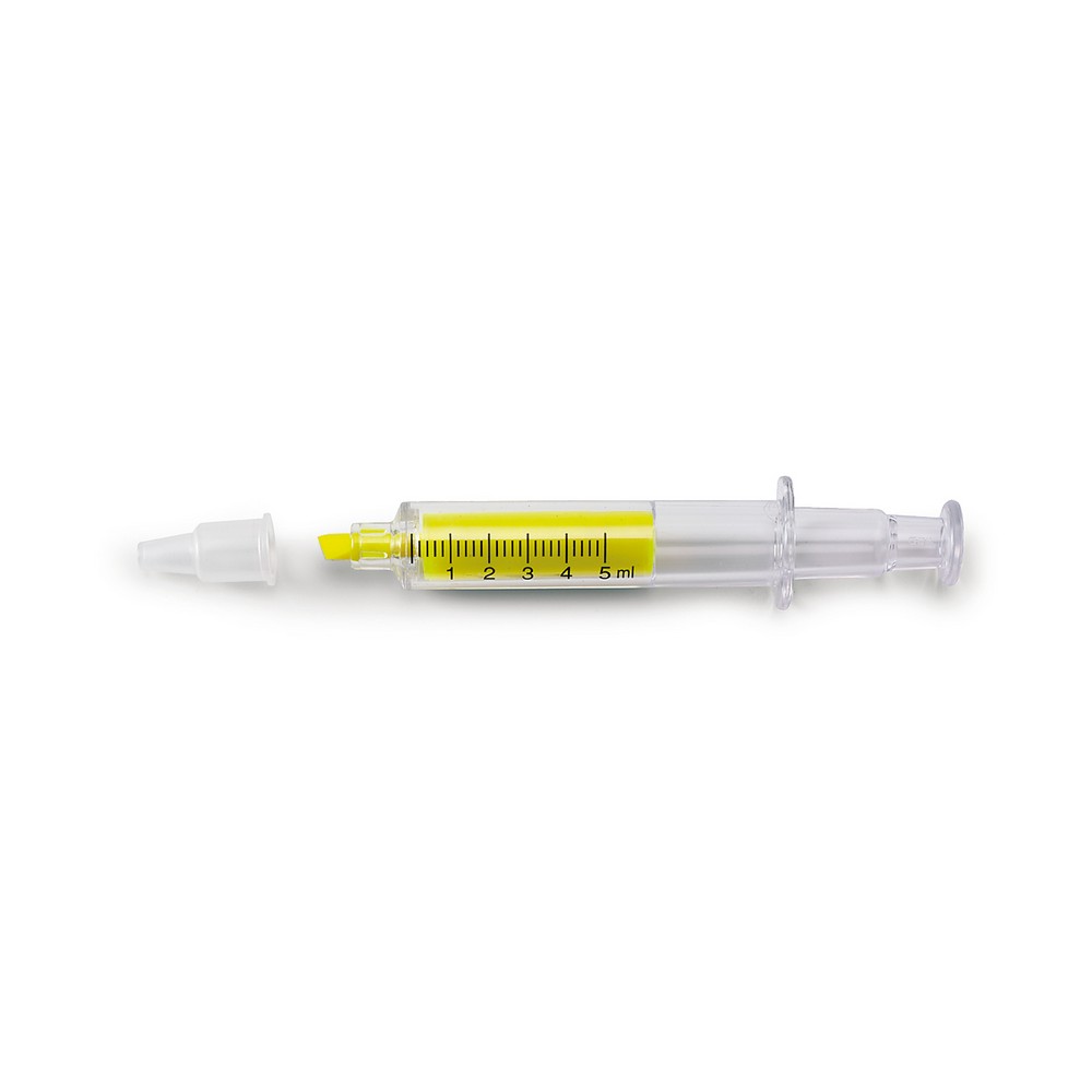 Textmarker "Spritze" in Gelb
