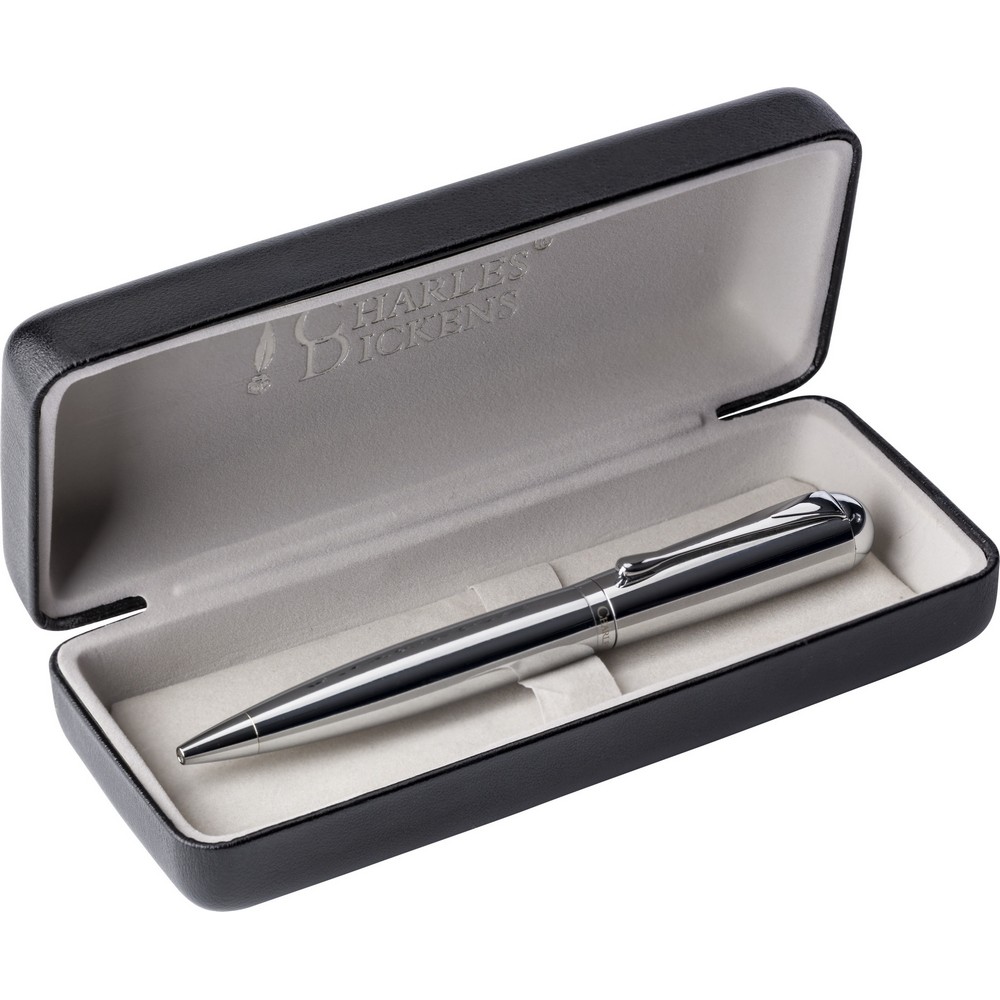 Kugelschreiber Charles Dickens® Kugelschreiber in Box – V1390 in silber, freigestellt