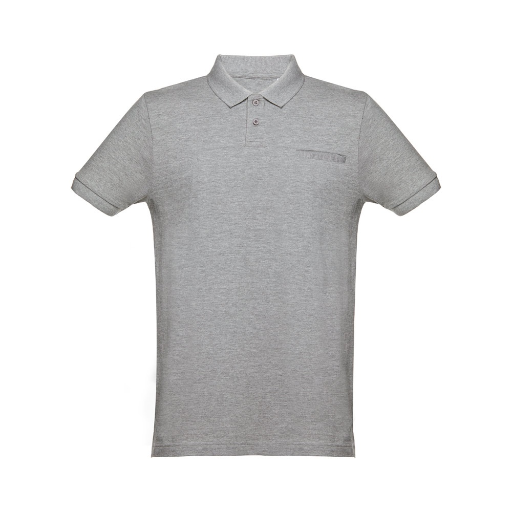 Herren Poloshirt | THC Dhaka – Hellgrau melliert