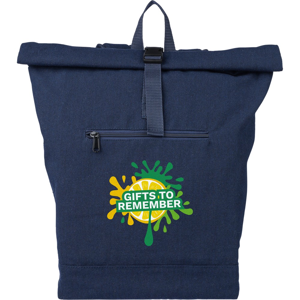 Aufrollbarer Rucksack in Blau, Ansicht 12