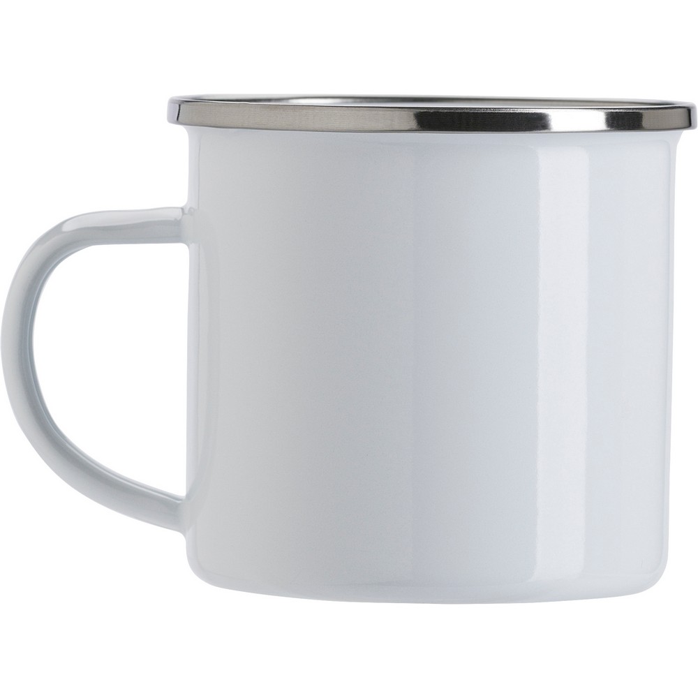 Emaillierter Becher 350 ml in Weiß, Ansicht 4