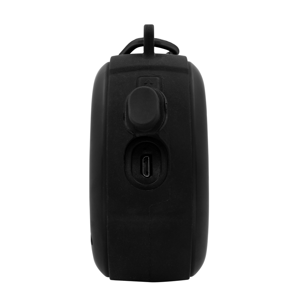 Kabelloser Lautsprecher 5W Air Gifts mit Karabinerhaken | Justice in Schwarz, Ansicht 8