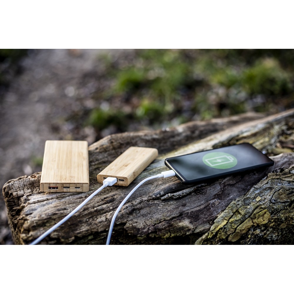B'RIGHT Bambus-Powerbank 5000 mAh | Posey in Holz, Ansicht 3