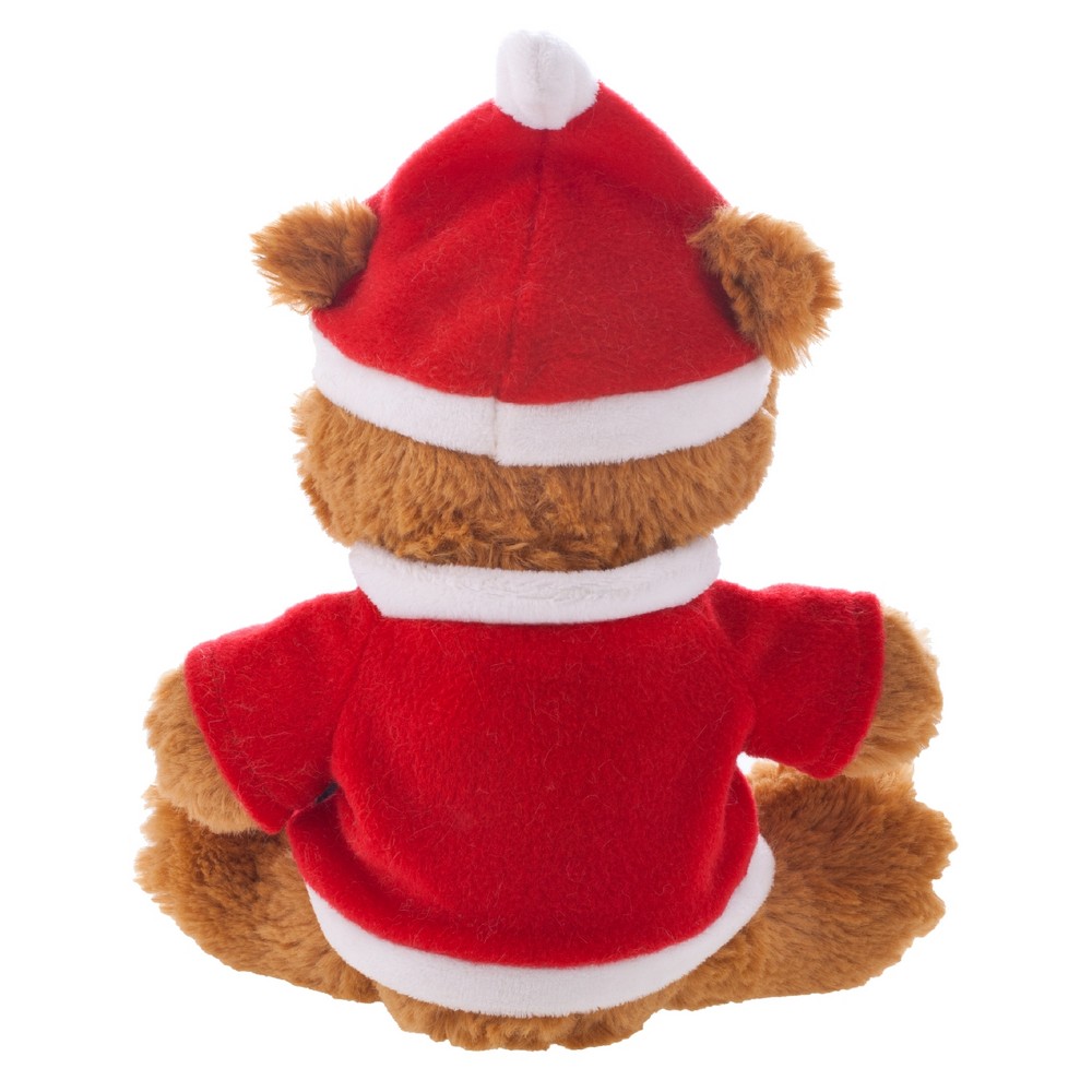 Teddybär mit Weihnachtsmann-Kleidung | Santi in Braun, Ansicht 3