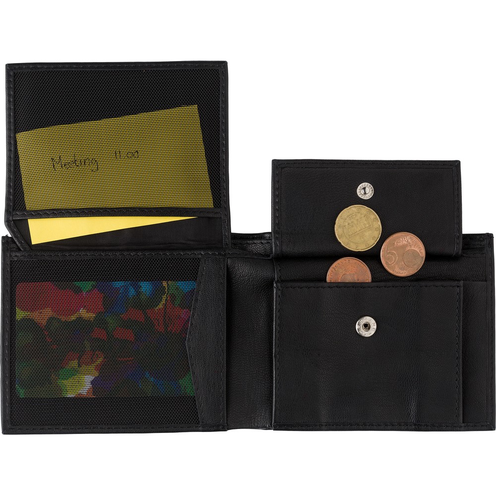 Brieftasche mit Scannschutz RFID in Schwarz, Ansicht 2