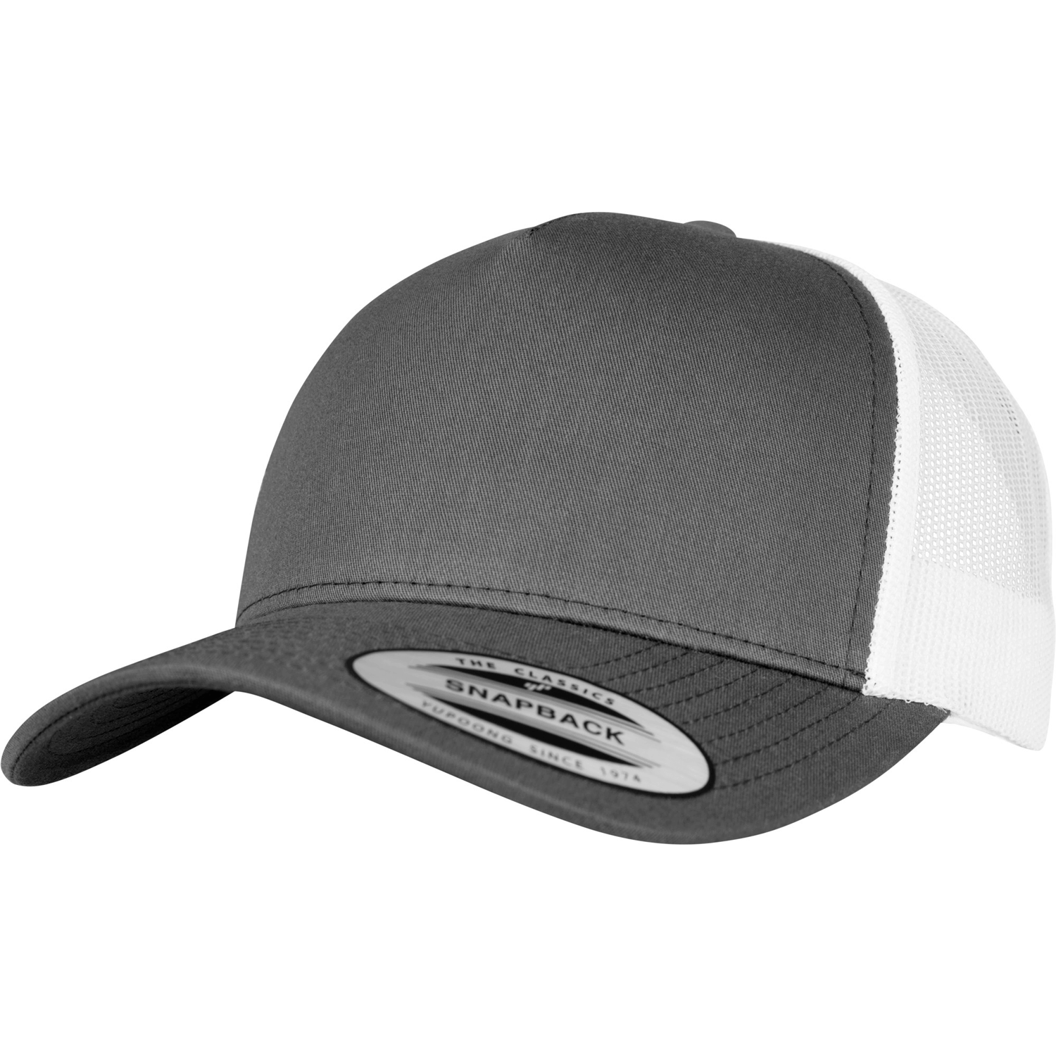 Flexfit 5-Panel Retro Trucker 2-Tone Cap in Charcoal/Weiß