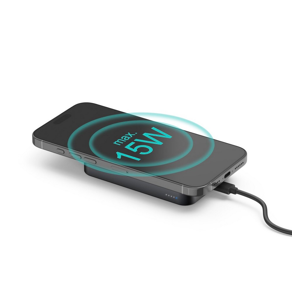 Magnetische Powerbank 10000 mAh Hama in Schwarz, Ansicht 2