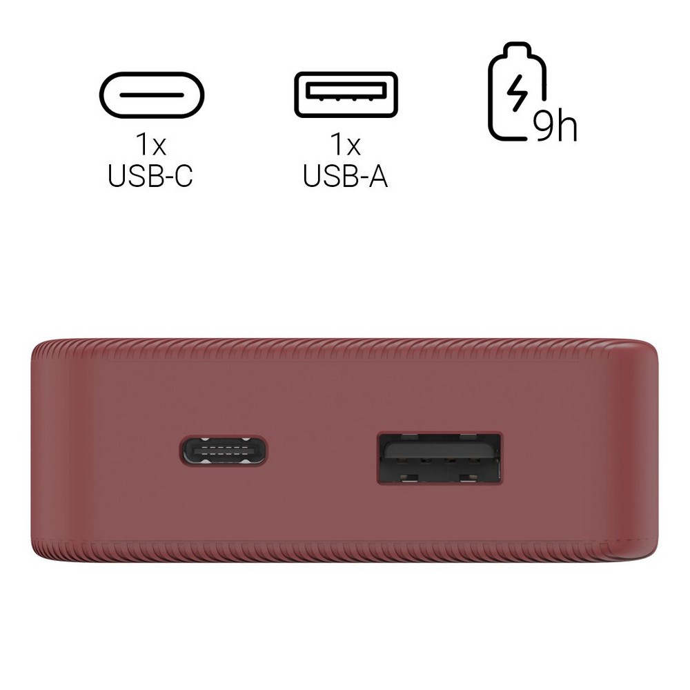 Powerbank 10000 mAh Hama Power Pack in Rot, Ansicht 10