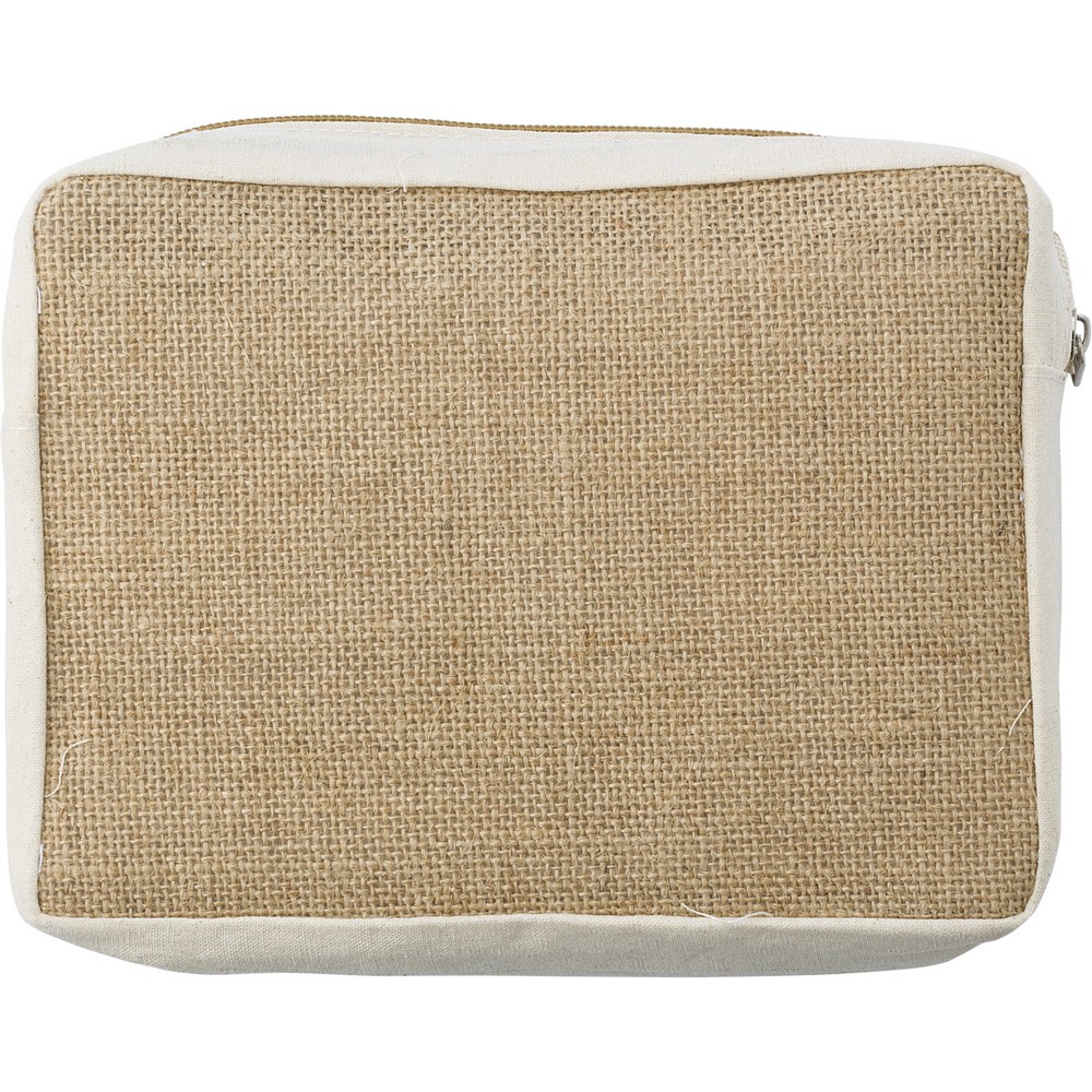 Kosmetiktasche aus Jute in Braun, Ansicht 4