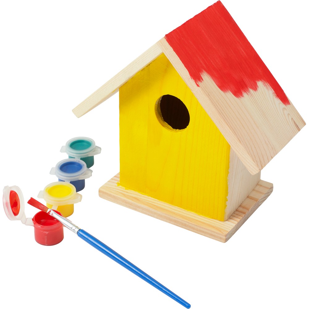 Vogelhaus zum Malen in Holz, Ansicht 2