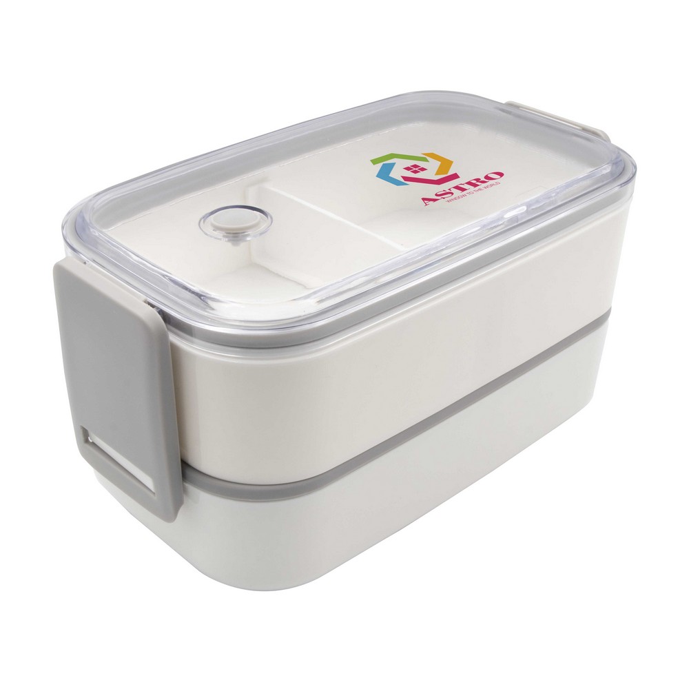 Lunchboxen 2 Stück, 2x700 ml, Besteck | Cash in Weiß, Ansicht 9