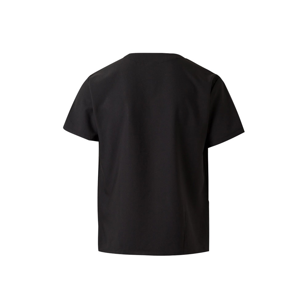 Kurzarm-Tunika (140 g/m²), aus 100 % Mikrofaser | VL Flora – Schwarz, Ansicht 2
